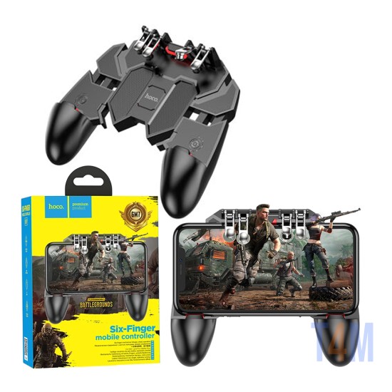 Hoco Game Controller GM7 Eagle Six Finger control for Smartphones Black